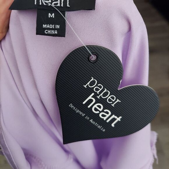 NWT Paper Heart Satin Look Slip Dress Medium - Picture 5 of 6